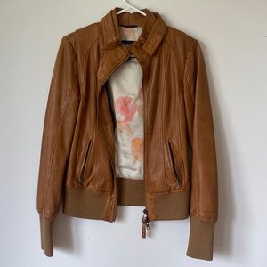Mackage for Aritzia camel leather jacket. RARE